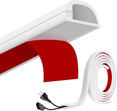 Kabelgoot, 1 m kabel verbergen, kabelgoot, zelfklevend, voor het verbergen van stroomkabels in het huishouden en op kantoor