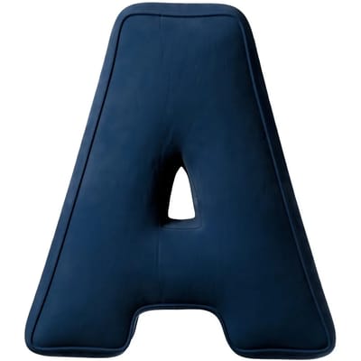 Kussen letter a Yellow Tipi Posh Velvet