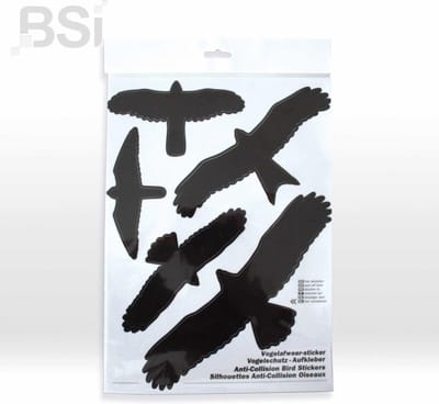 BSI - Vogelafweer sticker - Afweer van vogels - Stickers zorgen ervoor dat minder vogels tegen Ramen vliegen - Bevat 5 stickers