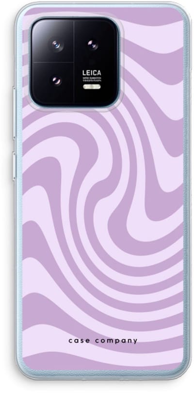 Case Company® - Hoesje geschikt voor Xiaomi 13 Pro hoesje - Swirl Paars - Soft Cover Telefoonhoesje - Bescherming aan alle Kanten en Schermrand