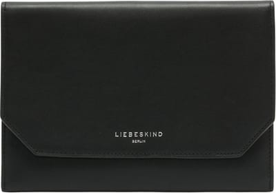 LIEBESKIND BERLIN Leren Koppeling Avondtas Lora Calf Optic Pouch Black Zwart