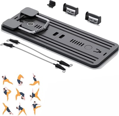Pilates Board - Home Trainer - Full Body Workout - Verstelbare Weerstandsbanden - 106x41x7cm - 3
