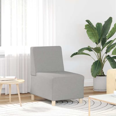 vidaXL Modulaire Bankeenheid Armlos Wolkengrijs 55 x 74 x 82 cm Stof