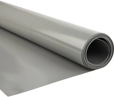 Afdekzeilwinkel - Pvc zeildoek - 650gr Stofgrijs 7037 Glans - per meter of rol