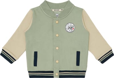 Ajax-baseball jacket groen beige peuter