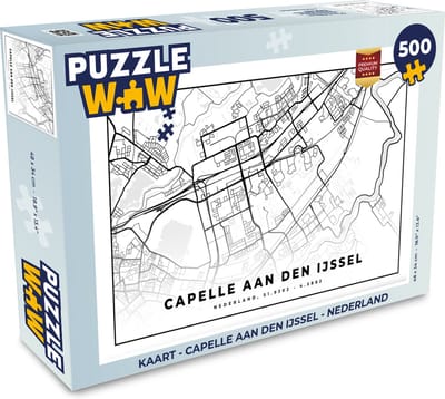 Puzzel Kaart - Capelle aan den IJssel - Nederland - Legpuzzel - Puzzel 500 stukjes
