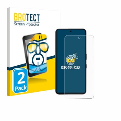 BROTECT - Screenprotector voor Nothing Phone (3a) Pro - Folie Beschermfolie transparant 2 Stuks
