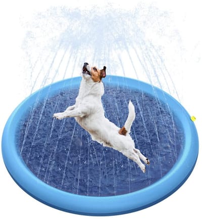 Dailygoods- Waterspeelmat 100 cm - Sprinkler Pad - Antislip - Buiten Speelgoed - Watermat voor Kinderen - Honden Speelmat - Sproeimat