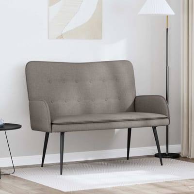 vidaXL - 2-Zits - Sofa - Taupe - 115 - x - 61 - x - 87 - cm - Stof