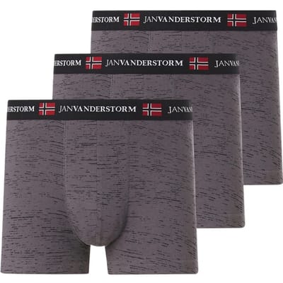 Jan Vanderstorm herren Set Van 3 Retroslips - 07 - donkergrijs - Plus Size