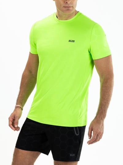 Sjeng Sports NERO - Maat: XL Groen - Fitness & Training Shirt Mannen - Sportshirt - 87% polyester, 13% elastaan