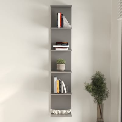 Wandplank Surahammar 180x34,5x30 cm grijs [en.casa]