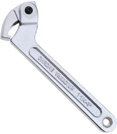Dailygoods- Haakmoersleutel 32-76mm - Verstelbaar - Chrome Vanadium Staal - Duurzaam - Handgereedschap - Lichtgewicht - Haak Sleutel