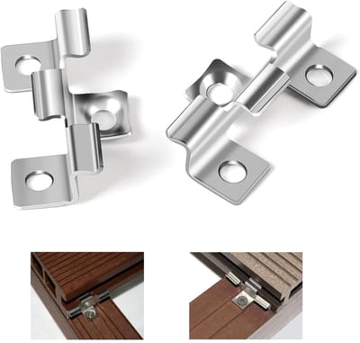 Dailygoods- Bevestigingsclips 100 stuks - Stalen Clips - 7,5 mm - Voor Composietvloeren - Roestvrij Staal - Onzichtbare Bevestiging - Terrasclips