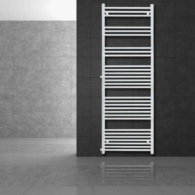 Badkamer radiator Sahara (vervanging) 600x1800 mm wit recht met zij-aansluiting