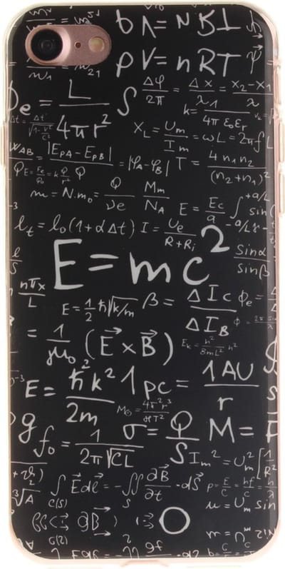 Peachy Natuurkunde formules TPU hoesje geschikt voor iPhone 7 8 SE 2020 SE 2022 E=MC2 wiskunde hoesje