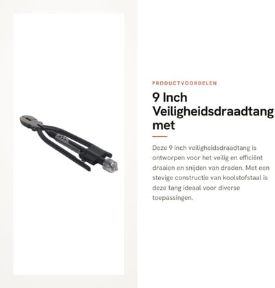 Dailygoods - 9 Inch Veiligheidsdraadtang met Draadvergrendeling