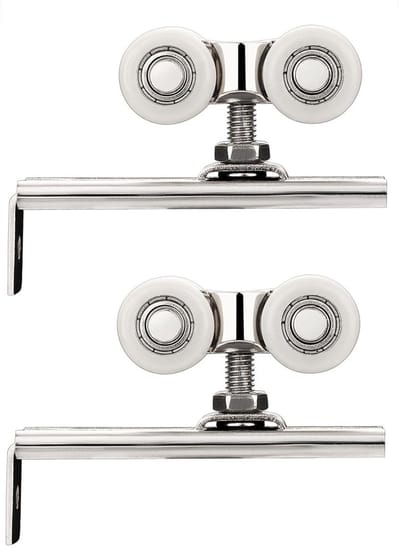 Dailygoods- Schuifdeurrol 4 Wielen - Houten Deur Ophangwielen - Schuifdeurbeslag - Zinklegering - Eenvoudig te Installeren - Slijtvaste Compressie - Deurkogel