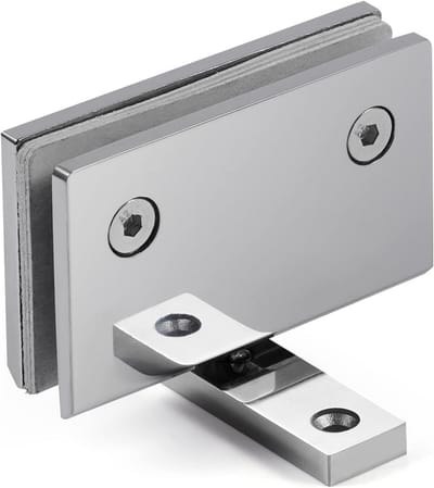 Zware 90 Graden Glazen Deurscharnier voor Kast, Vitrine of Douchedeur - Wand naar Glas Montage