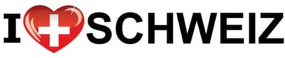 Sticker - I love Schweiz - 19 x 4 cm - Zwitserland - landenthema