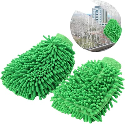 2 stuks Autowashandschoenen - dubbelzijdig ontwerp - autopoetshandschoenen - lakbeschermingshandschoenen - 27*11,8*5,5 cm - voor het wassen en detailen van voertuigen - milieuvriendelijk