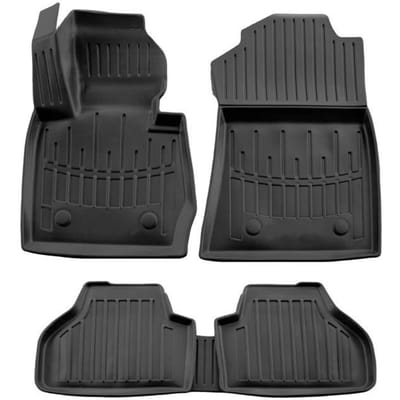 Tapis de sol - SCOUTT - Caoutchouc 3D Premium - BMW X3 (F25) 2010-2017 - Noir - Sur mesure noir