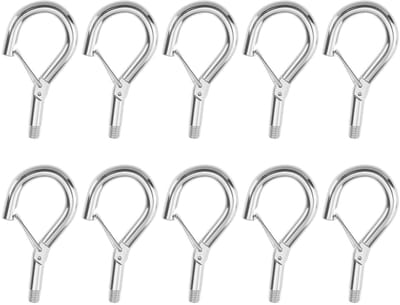 Dailygoody - M6 Schroef Haak - Opknoping Haak - Geschikt voor Koppeling Componenten - 10 Stuks - Zink Afwerking - Multi-functionaliteit - Handig voor