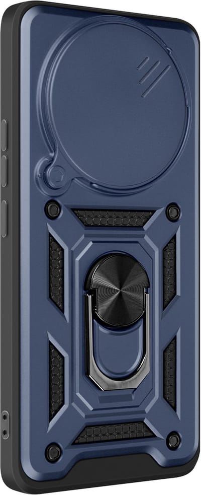 Mayaxess, Hoesje voor Xiaomi Redmi Note 14 Pro en 14 Pro Plus steunring, Nachtblauw