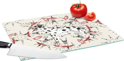 Glazen Snijplank - 39x28 - Abstract - Hond - Patronen - Dalmatiër - Snijplanken Glas