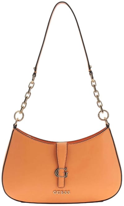 GUESS schoudertas Carrie Top Zip Shoulder Bag Apricot abrikoos