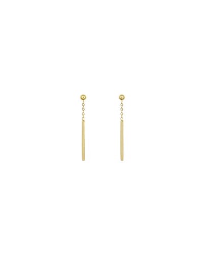Mint15 Oorstekers klein balkje/staafje - Chique oorhangers - Goudkleur RVS/Stainless Steel