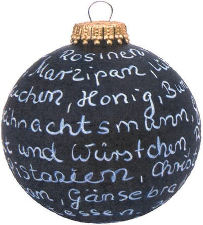 Stern Fabrik krijt/krijtbord kerstbal - incl. krijtje - 8 cm - kunststof - beschrijfbaar