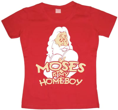 Hybris Dames T-shirt 'Moses Is My Homeboy' Girly SH-5-10913-Poly