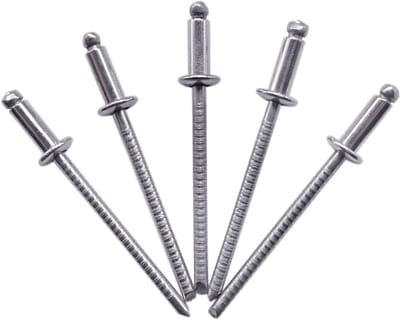 100x Roestvrijstalen Blinde Klinknagels met Koepelkop - 3,2 x 8 mm - Popklinknagels