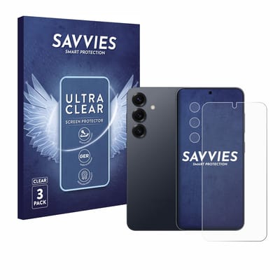 Savvies - Screenprotector voor Samsung Galaxy S25 Plus Enterprise Edition (Voor+Camera) - Folie Beschermfolie transparant 6 Stuks