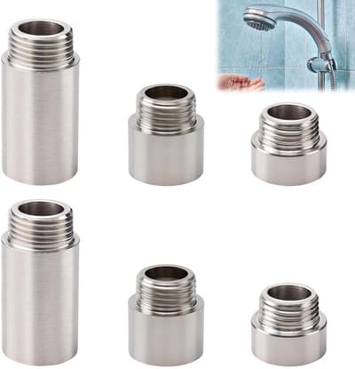 Dailygoods- Kraanverlenging 6 Stuks - Roestvrij Stalen