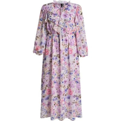 Bloemenlange mouwen jurk dames Mat Fashion