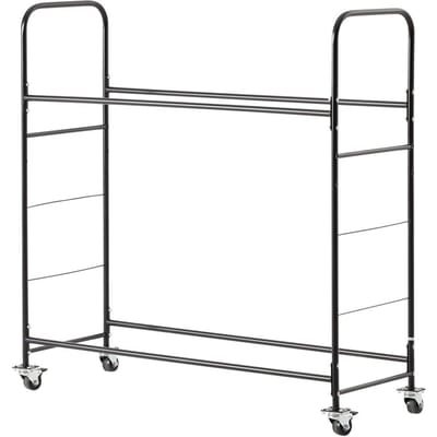 Étagère de Rangement pour Pneus Roulante Support à Pneus 2 Étages Peut contenir jusqu'à 12 Pneus Standard