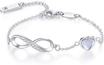 Malinsi® Armband Dames InfiLove - Zilverkleurig Verstelbaar 17-20,5cm Compleet RVS - Sieraden Armbanden Vrouw