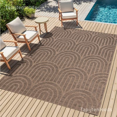 Muratap Sahara japandi buitenkleed jute-look weerbestendig vloerkleed 160x230 cm