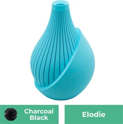 Elodie moderne vaas – Decoratieve vaas - Zwart - 3d geprinte vaas – geschikt voor droogbloemen - 20CM