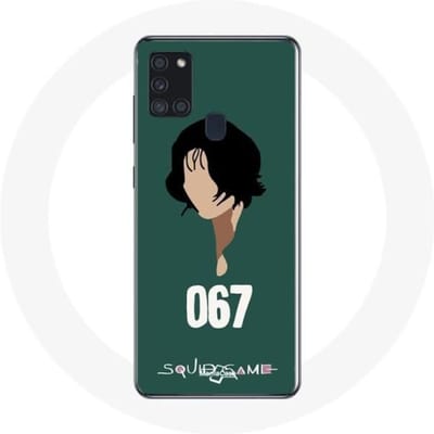 Samsung Galaxy A21S Hoesje Inktvis Spel Kang Sae Byeok Gezicht