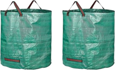 Tuinafvalzak - Set van 2 - Groen - 2x 272 liter - 77 x 67 cm - Tuinafvalemmer - Tuinafvalzakken opvouwbaar - Tuinzak
