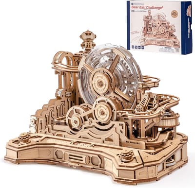 Houten 3D Puzzel Bal Baan Uitdaging - Mechanisch Modelbouw en Cadeau voor Volwassenen en Kinderen
