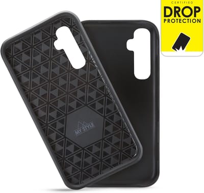 My Style Hoesje geschikt voor Samsung Galaxy A14 Telefoonhoesje Hardcase | My Style Tough Backcover Shockproof | Schokbestendig Galaxy A14 Telefoonhoesje | Anti Shock Proof - Zwart