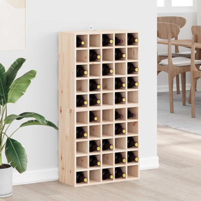 vidaXL - Wijnrek - 2 - st - Naturel - 56 - x - 25 - x - 56 - cm - Massief - grenenhout