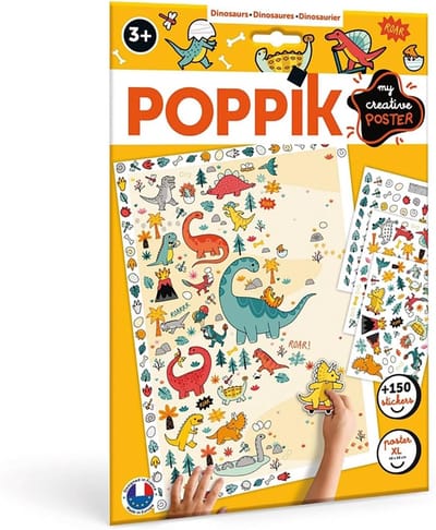 Poppik Creatieve stickerposters - Dinosaurussen - meer dan 150 stickers