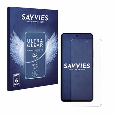 Savvies - Screenprotector voor Xiaomi Redmi 15 - Folie Beschermfolie transparant 6 Stuks
