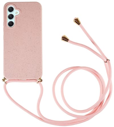 Coverup Hoesje - Geschikt voor Samsung Galaxy S26 Hoesje - Coverup TPU Back Cover met Koord - Biologisch Afbreekbaar - Roze