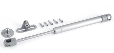 Dailygoods- Gasveer 80N - Deur Scharnier - Lift Ondersteuning - Meubilair - Zilvergrijs - Totale Lengte 26,3 cm - Deurscharnier